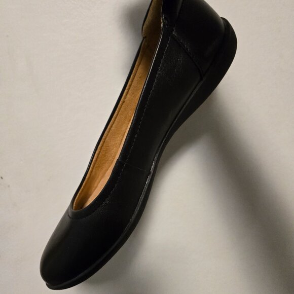 NATURALIZER  Dream Pairs Women's Leather Upper Ballet Flats - Black - Size 7.5M - Picture 12 of 15